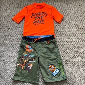 Rare Star Wars Ezra Bridger Resistance Swim Trunks-Size 5/6.